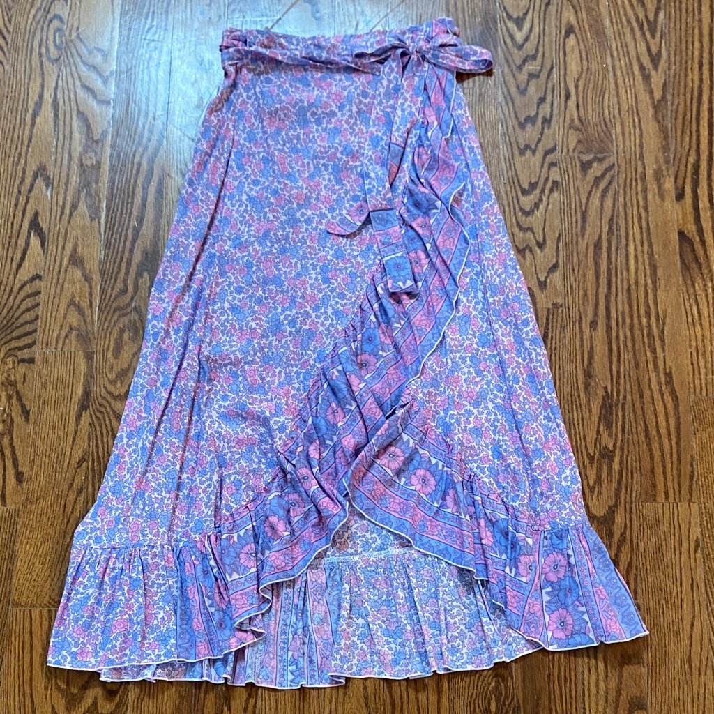 Block Island Brand Blvckmarket Floral Wrap Maxi Skirt